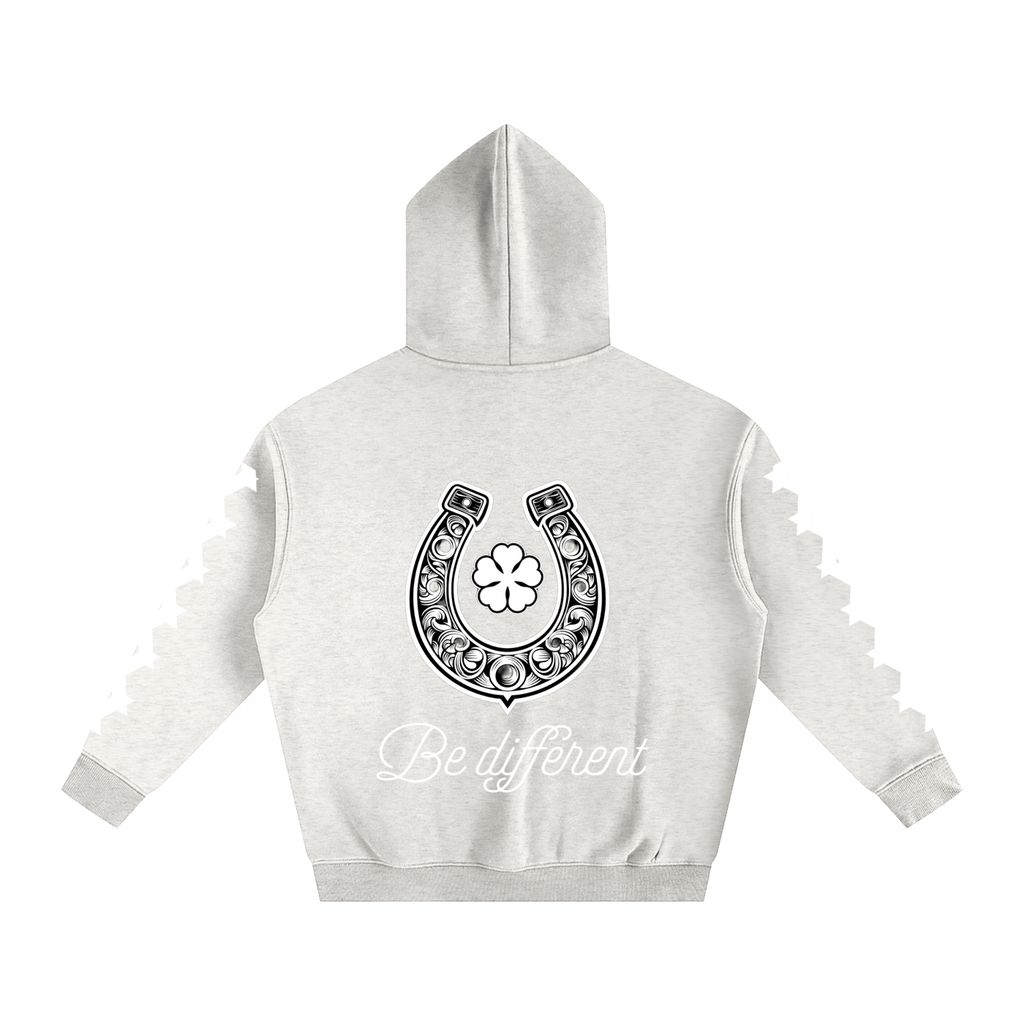 White Clover Oversize Fleeced Hoodie