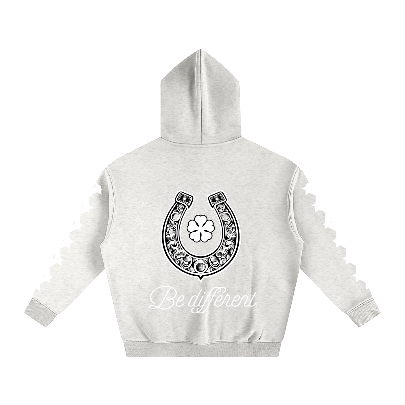 White Clover Oversize Fleeced Hoodie