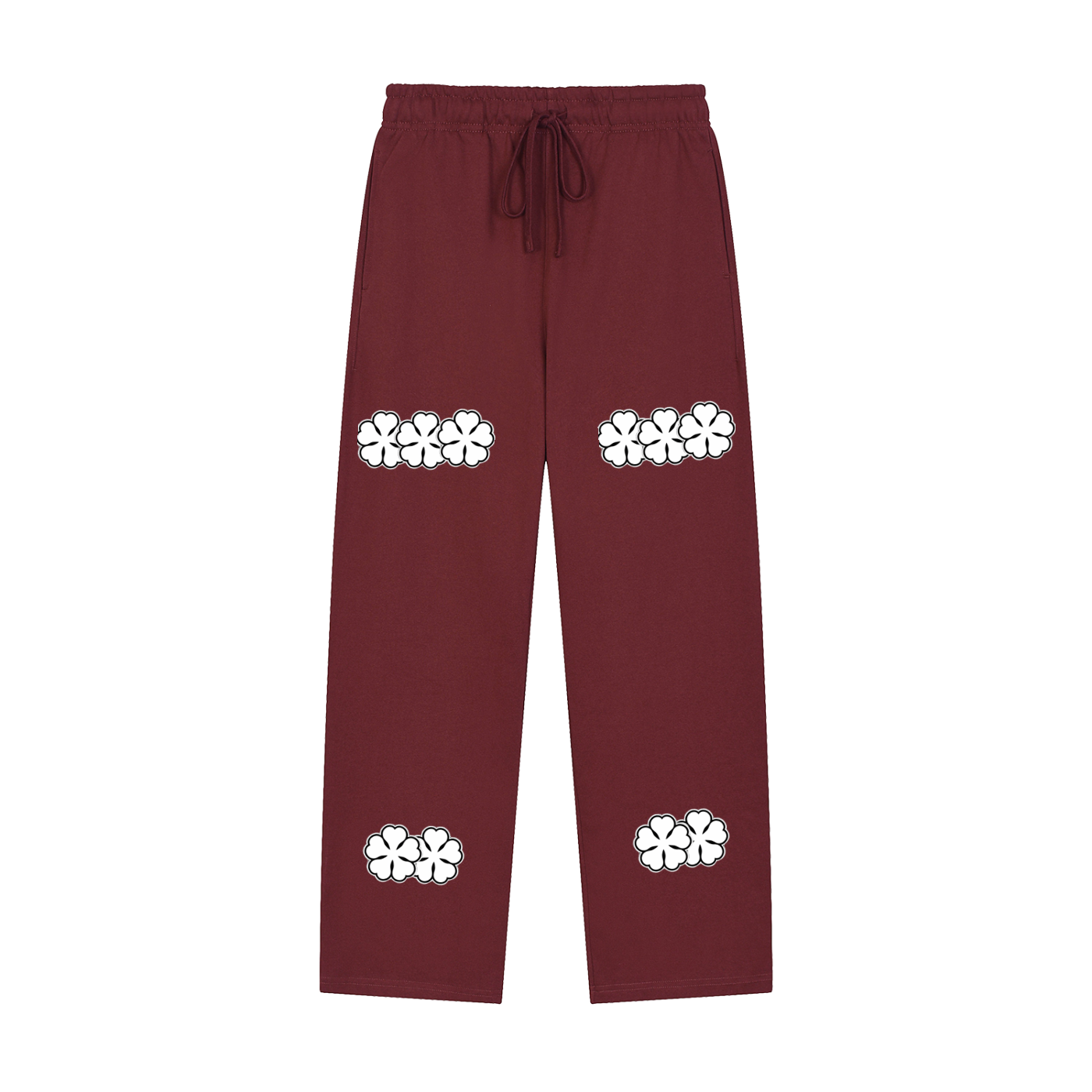 White Clover Straight-Leg Sweatpants