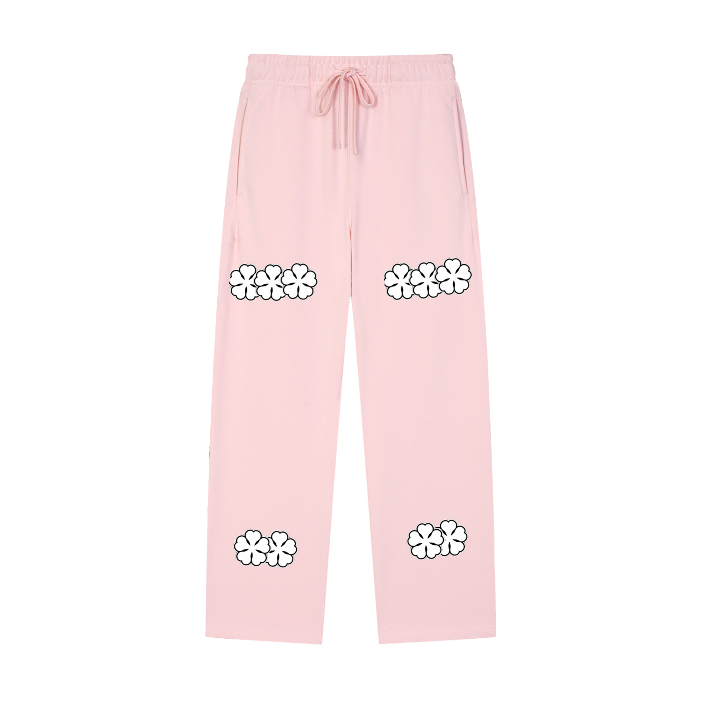 White Clover Straight-Leg Sweatpants