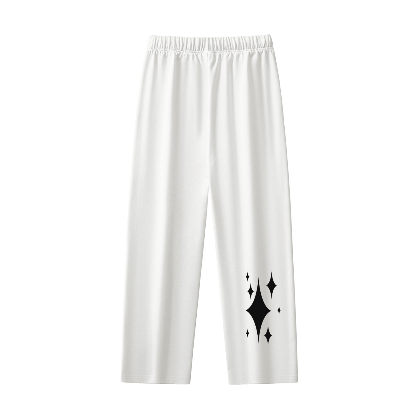 White Clover (Black Star) Straight-Leg Sweatpants