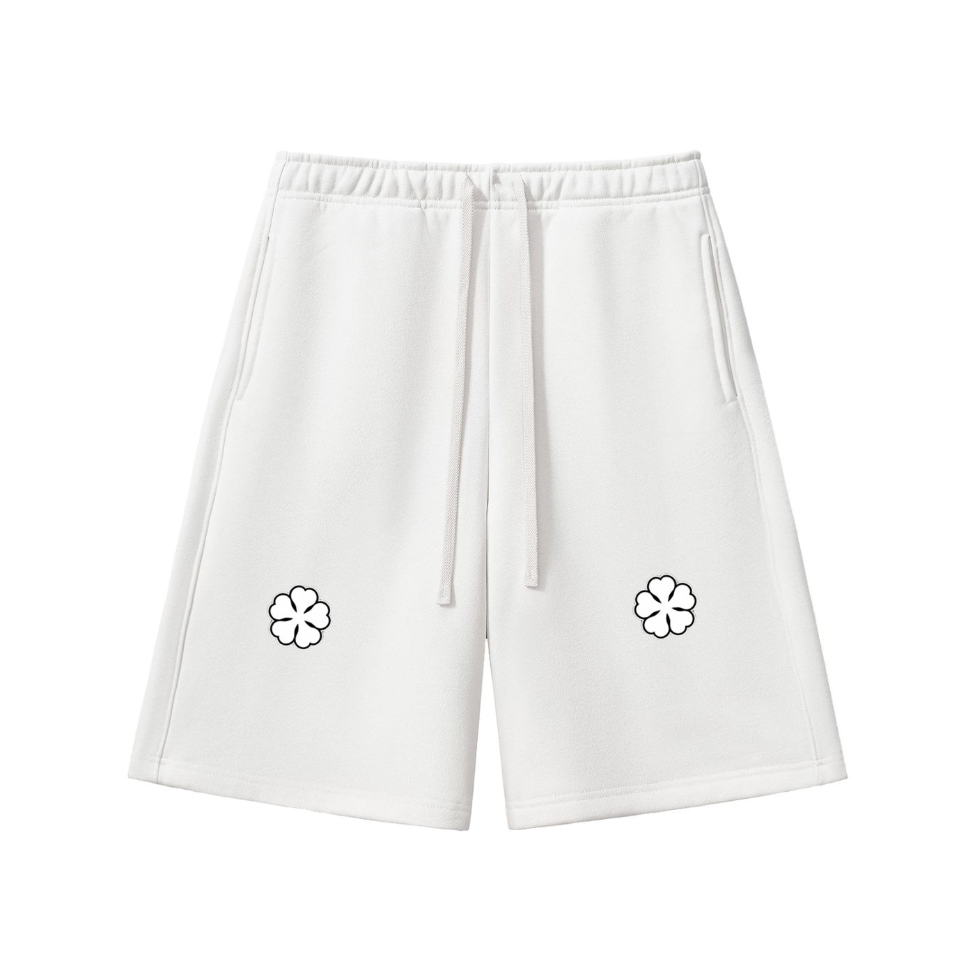 White Clover Heavyweight Fleece Shorts