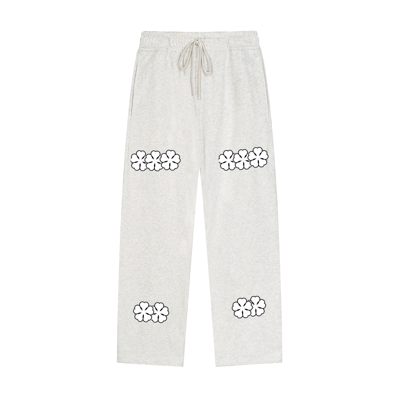 White Clover Straight-Leg Sweatpants