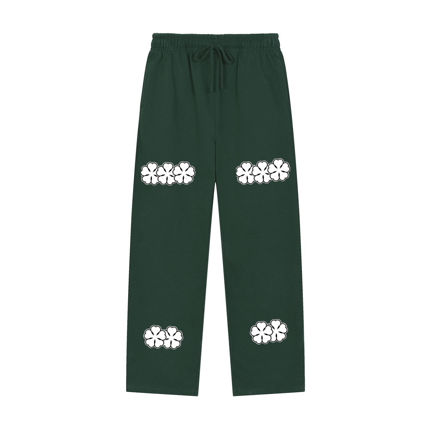 White Clover Straight-Leg Sweatpants