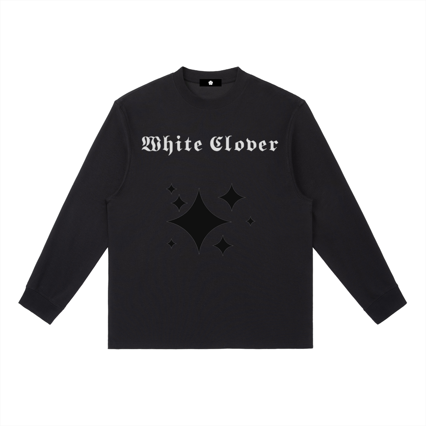 White Clover Crewneck Long-Sleeve T-Shirt