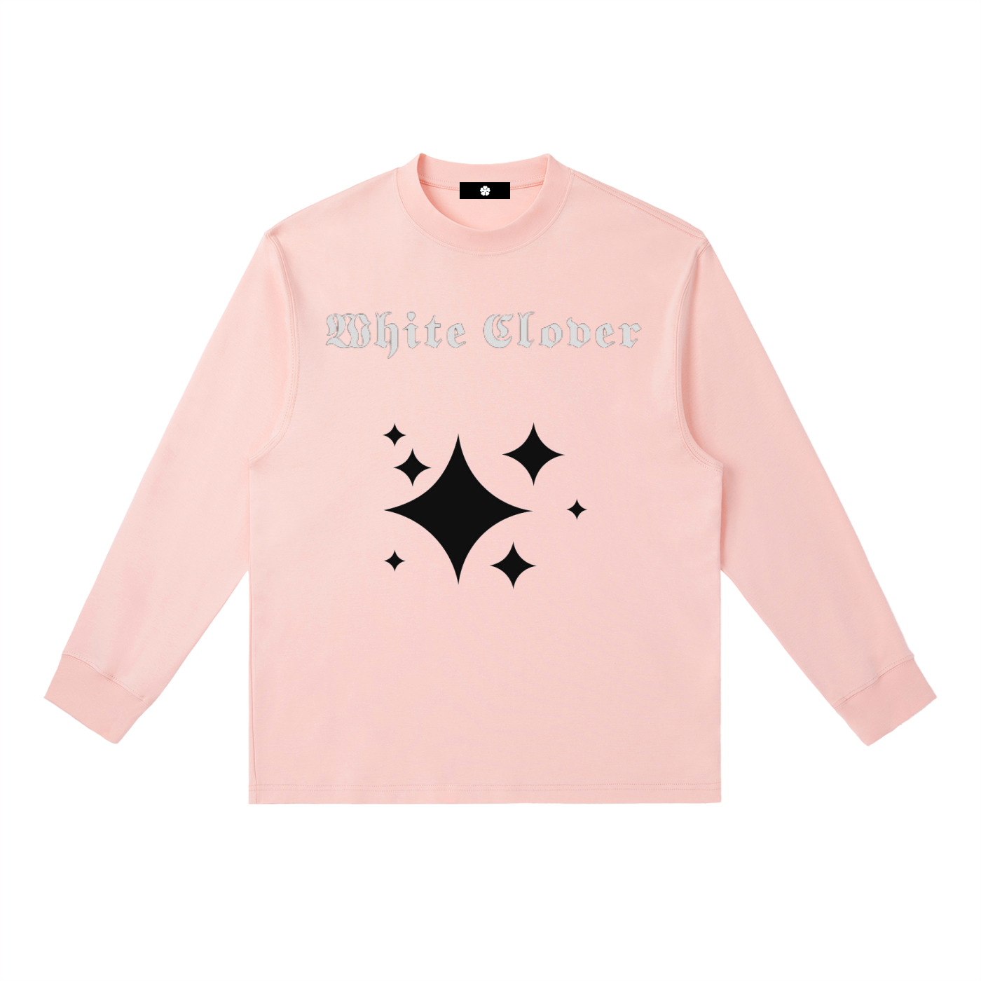 White Clover Crewneck Long-Sleeve T-Shirt