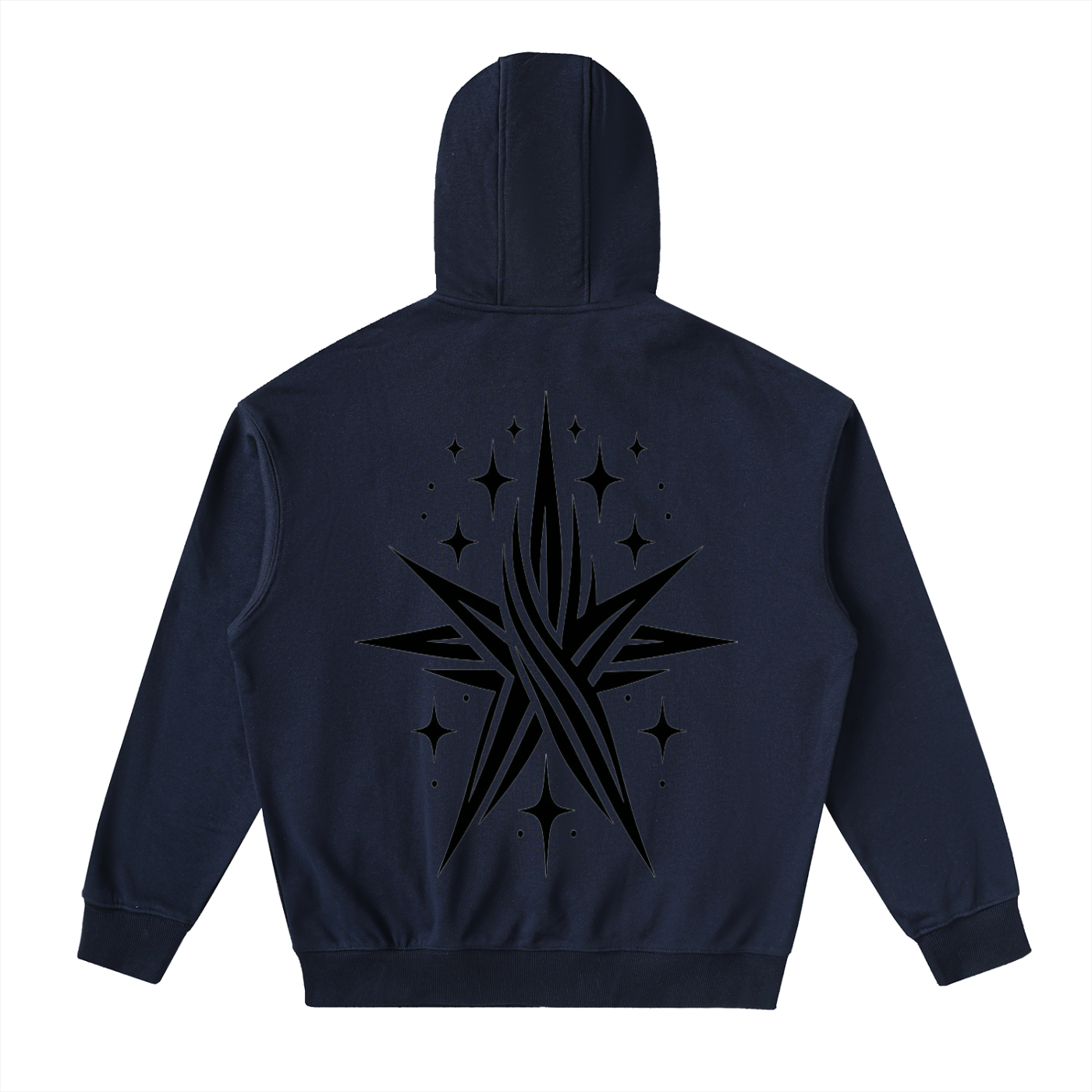 White Clover ( Black Star) Zip Up Hoodie