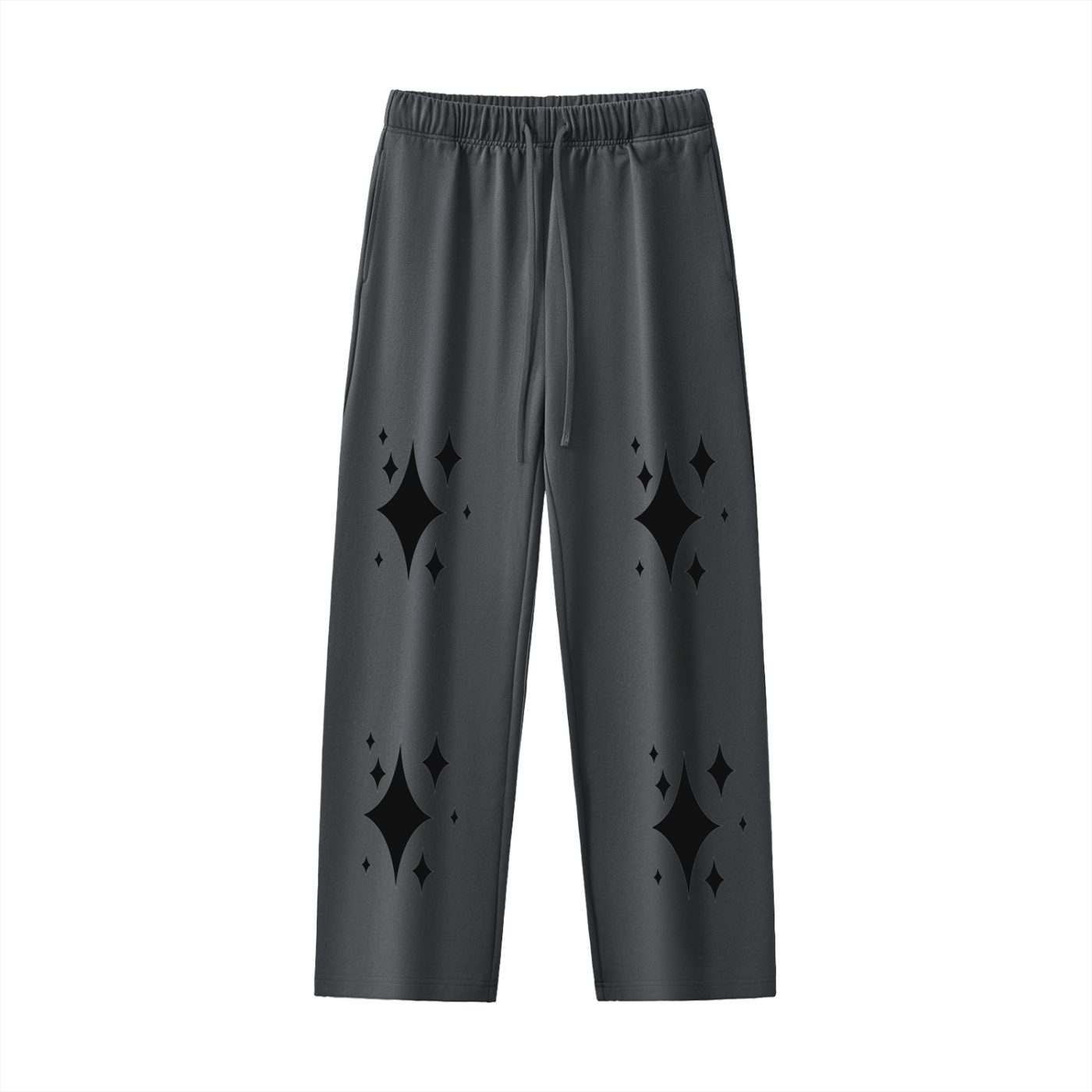 White Clover (Black Star) Straight-Leg Sweatpants