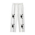 White Clover (Black Star) Straight-Leg Sweatpants