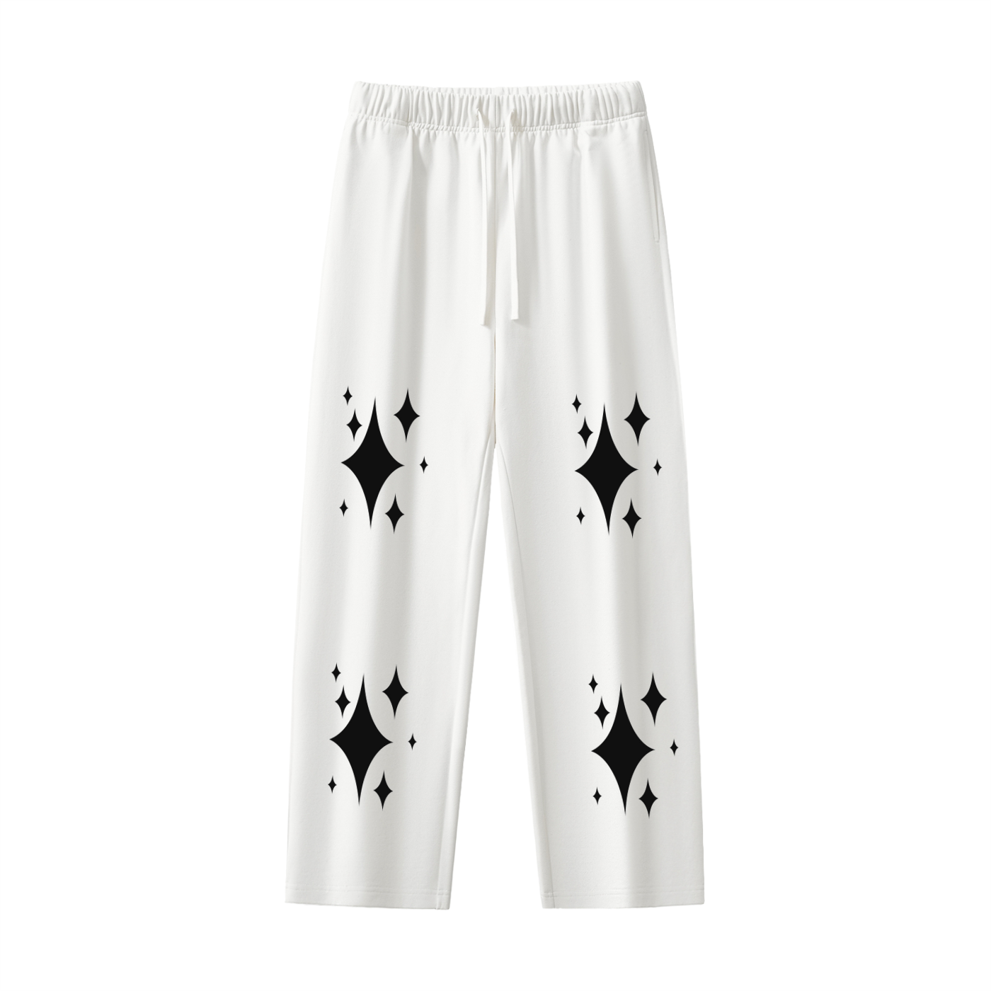 White Clover (Black Star) Straight-Leg Sweatpants