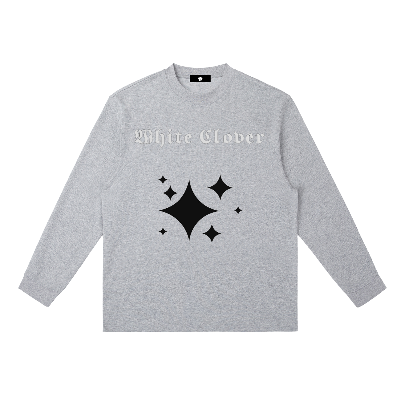 White Clover Crewneck Long-Sleeve T-Shirt