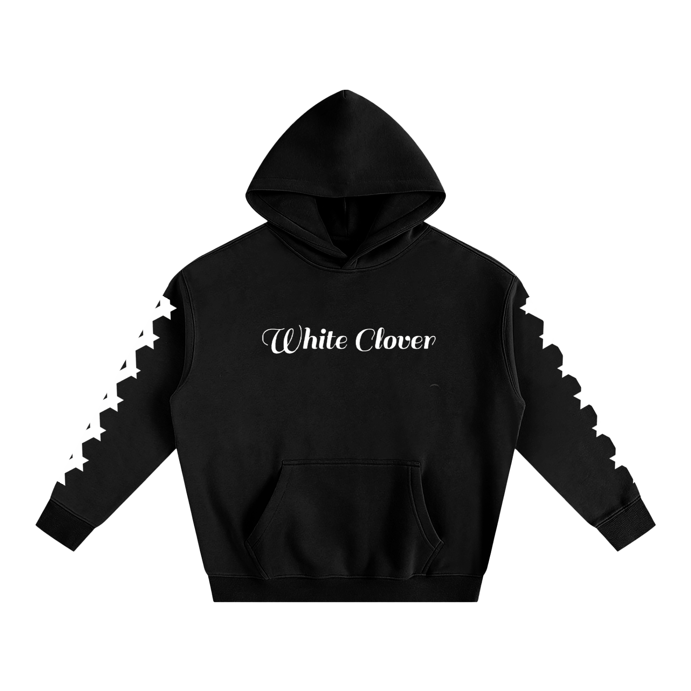 White Clover Oversize Fleeced Hoodie