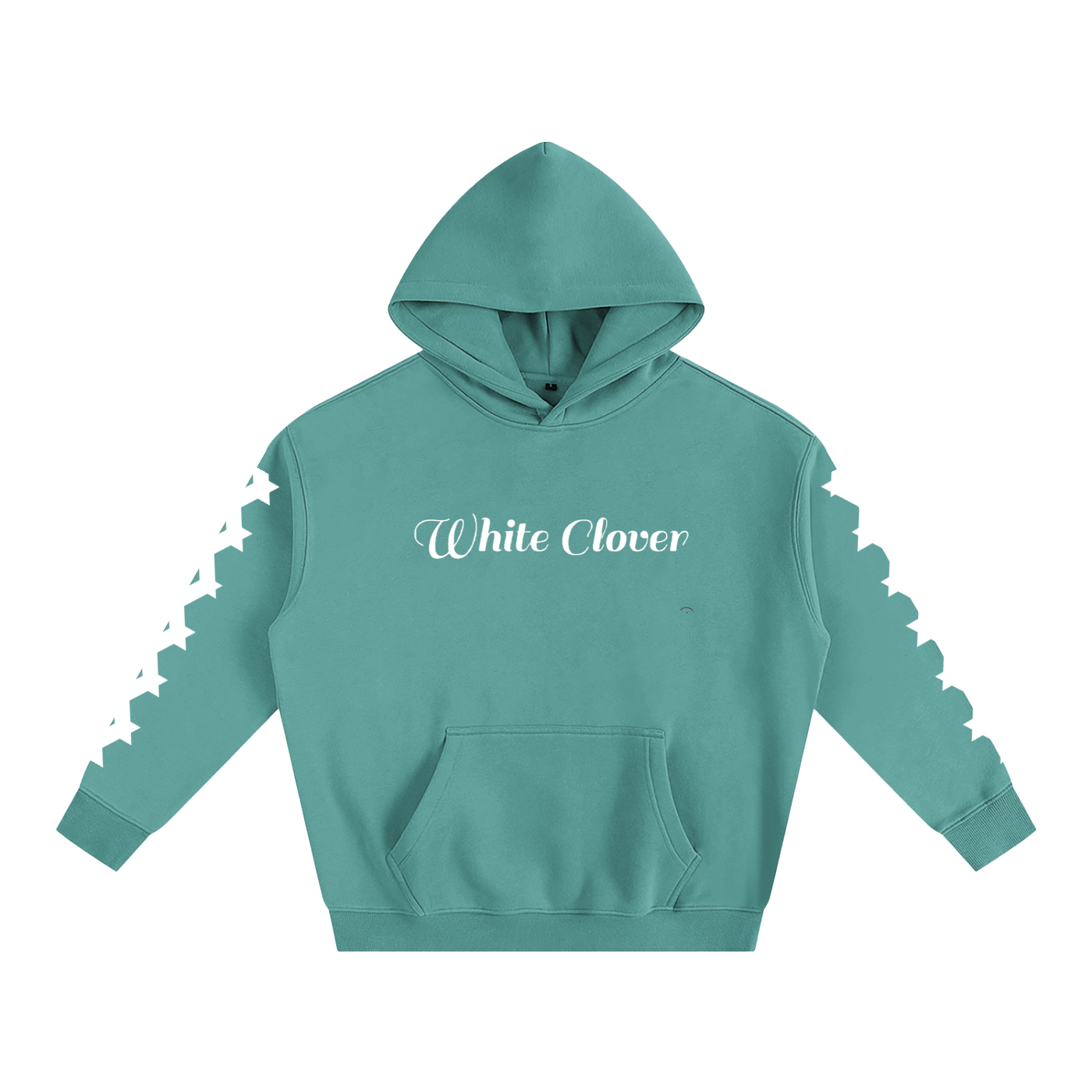 White Clover Oversize Fleeced Hoodie
