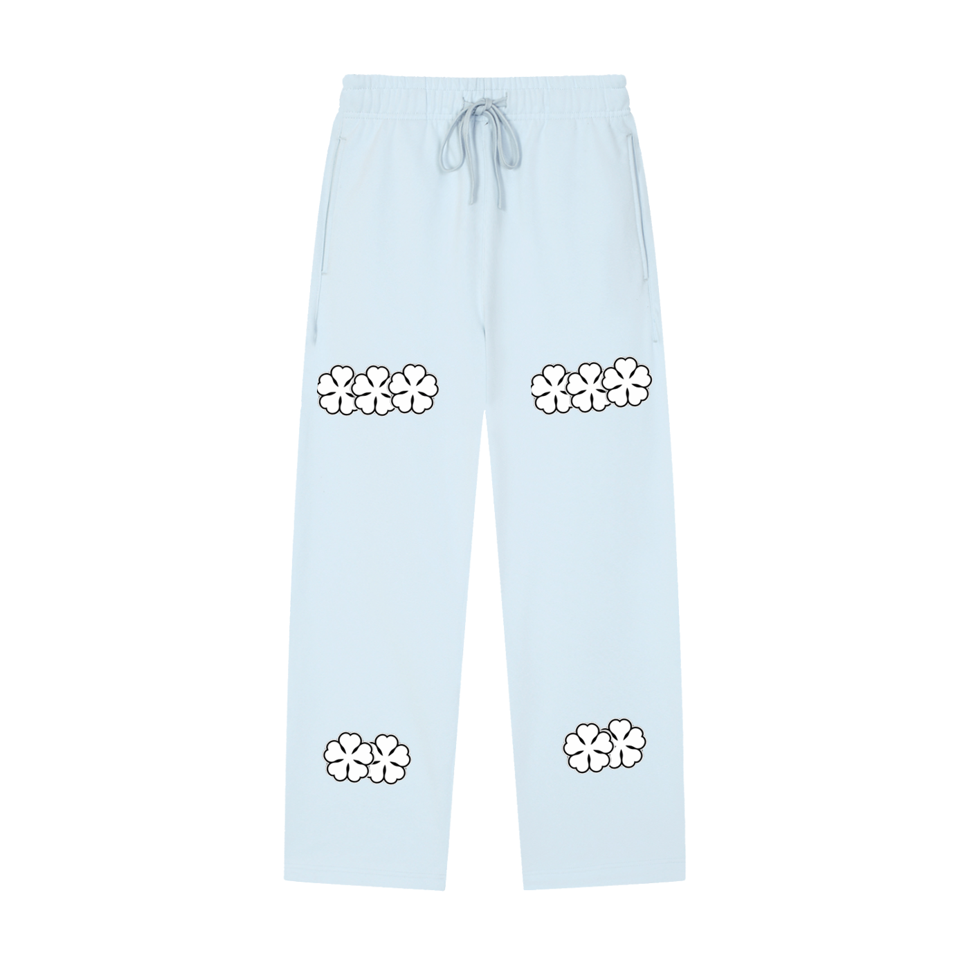 White Clover Straight-Leg Sweatpants