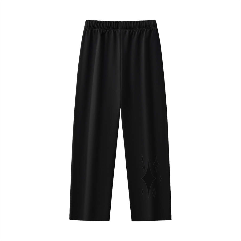 White Clover (Black Star) Straight-Leg Sweatpants