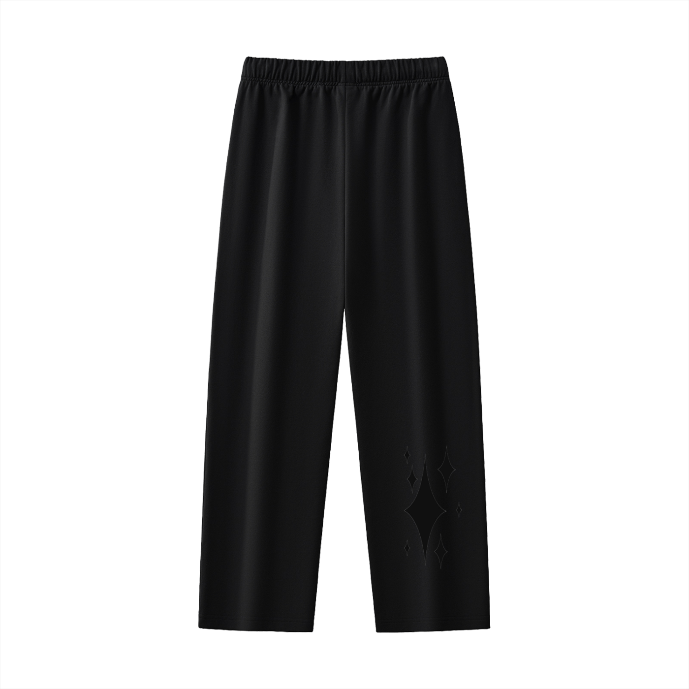 White Clover (Black Star) Straight-Leg Sweatpants