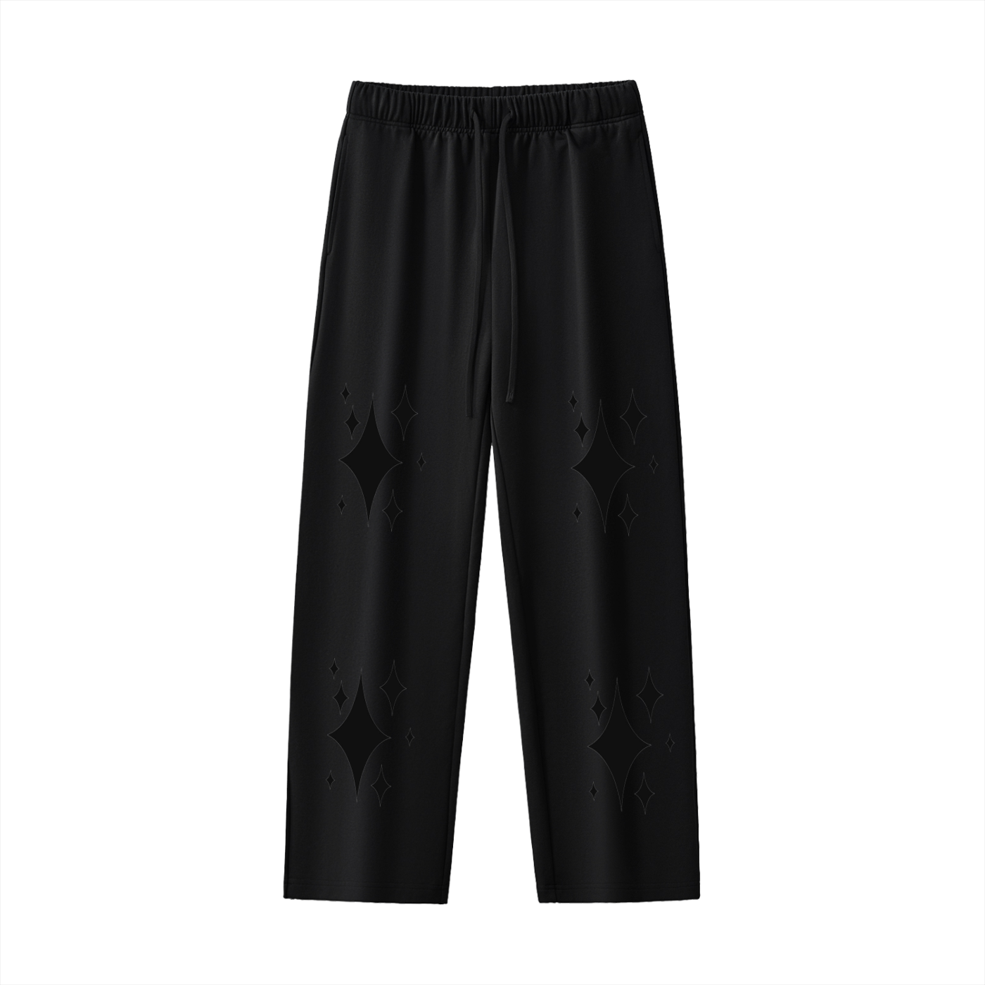 White Clover (Black Star) Straight-Leg Sweatpants
