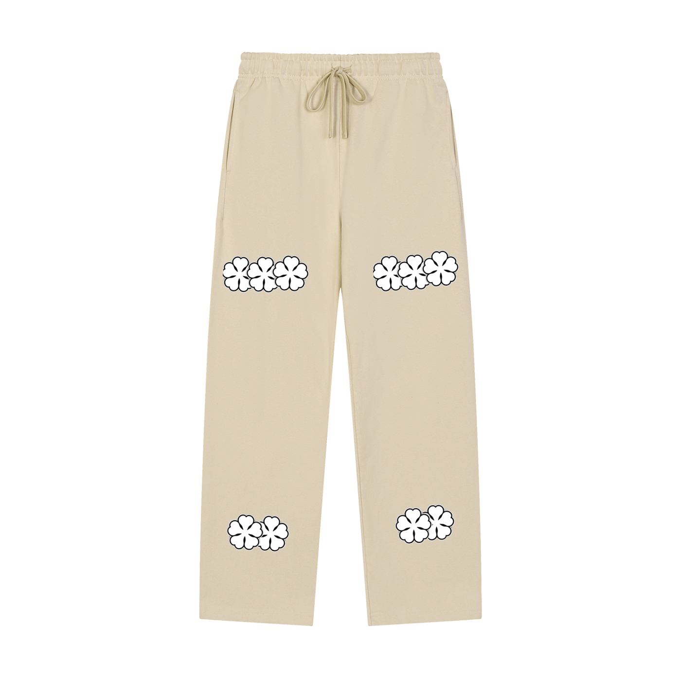White Clover Straight-Leg Sweatpants