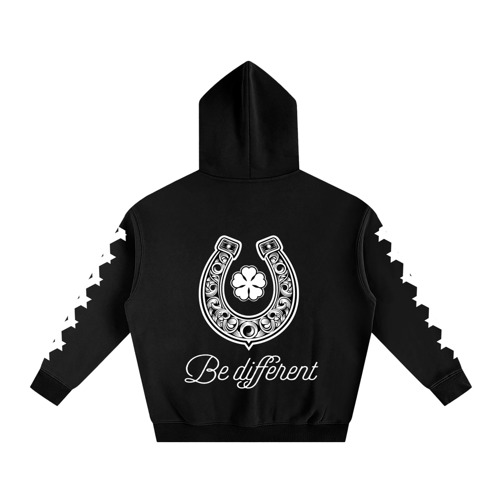 White Clover Oversize Fleeced Hoodie