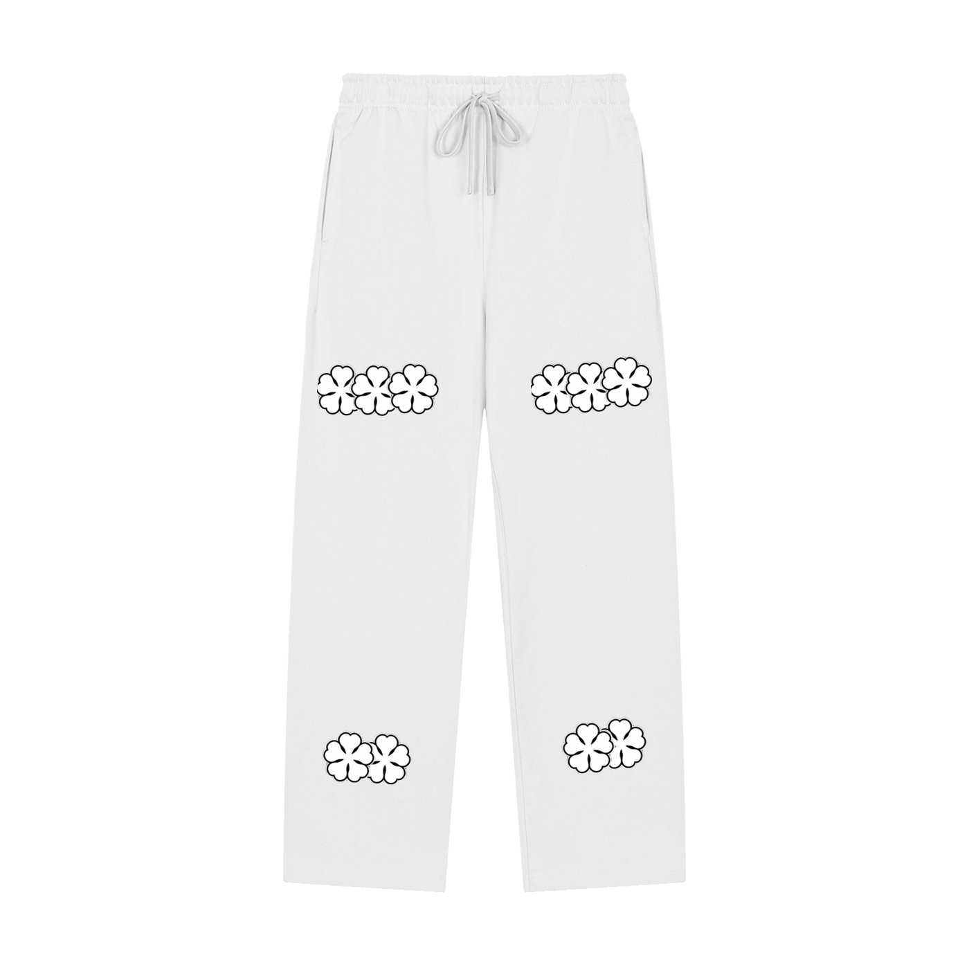 White Clover Straight-Leg Sweatpants