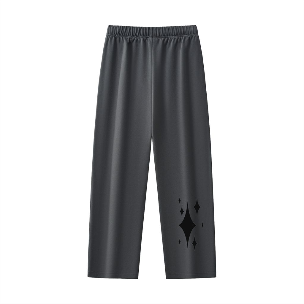 White Clover (Black Star) Straight-Leg Sweatpants