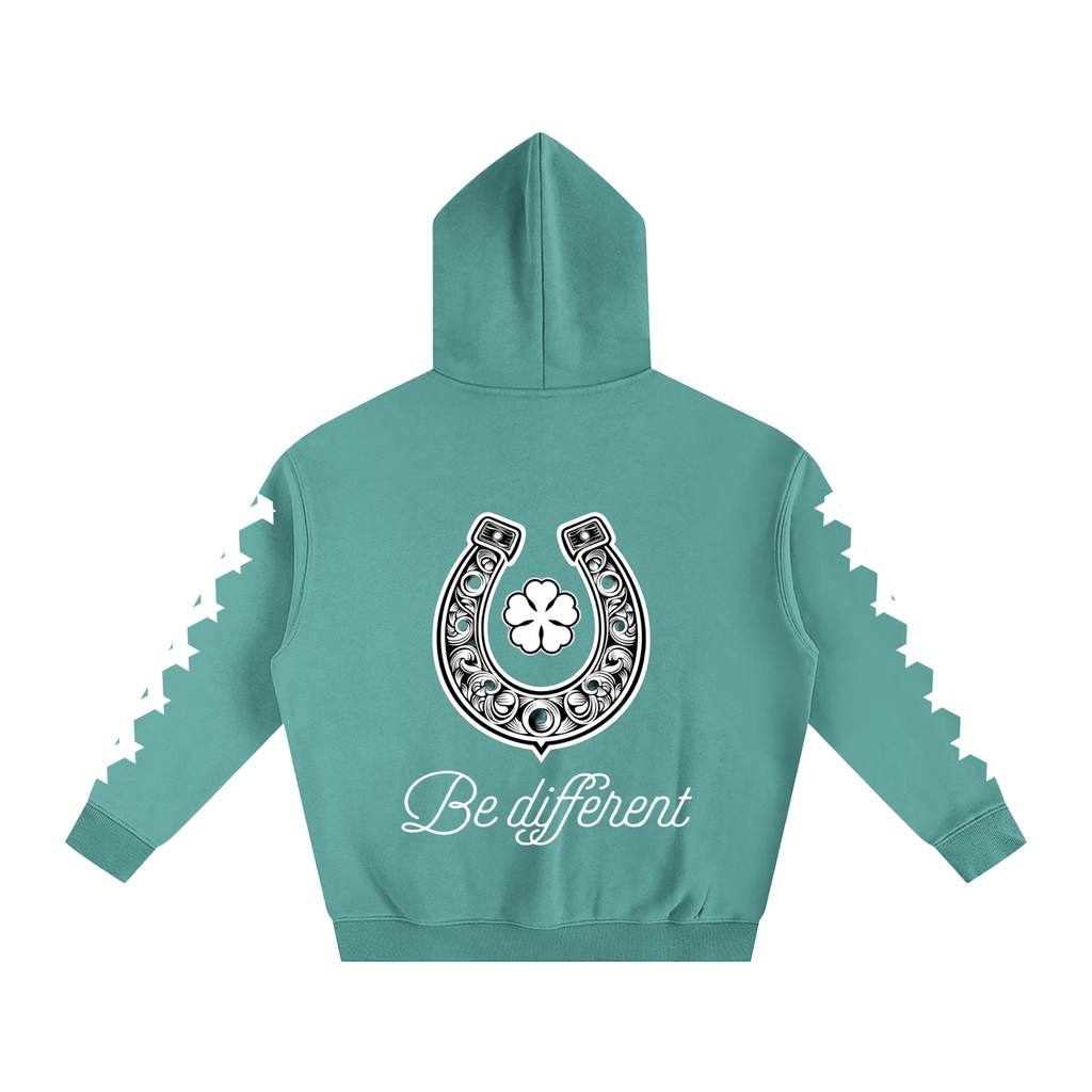 White Clover Oversize Fleeced Hoodie