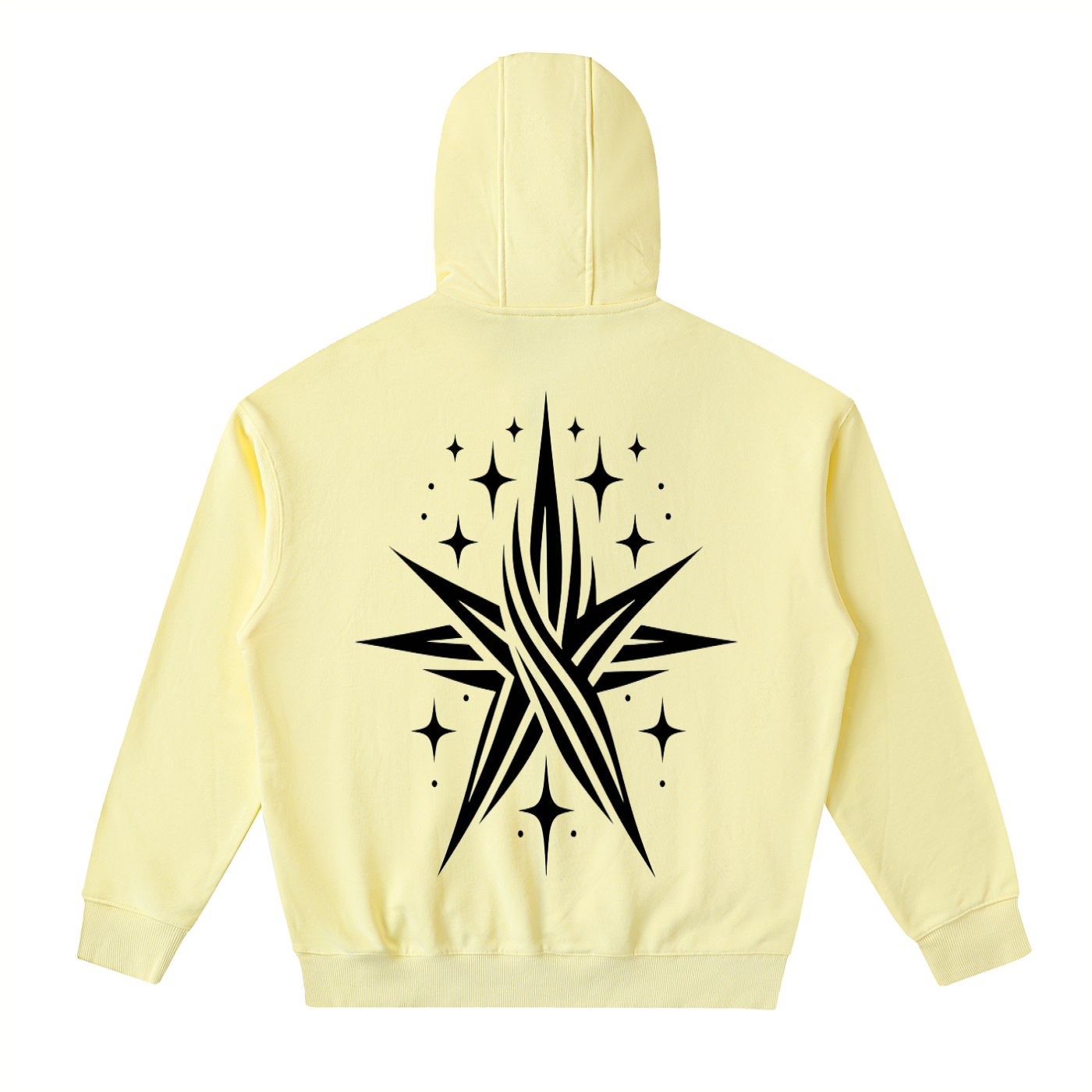 White Clover ( Black Star) Zip Up Hoodie