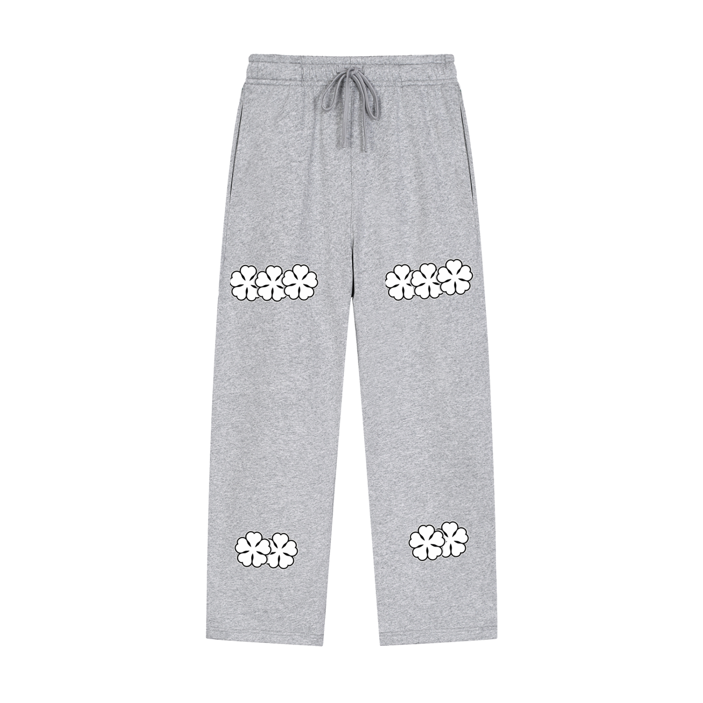 White Clover Straight-Leg Sweatpants
