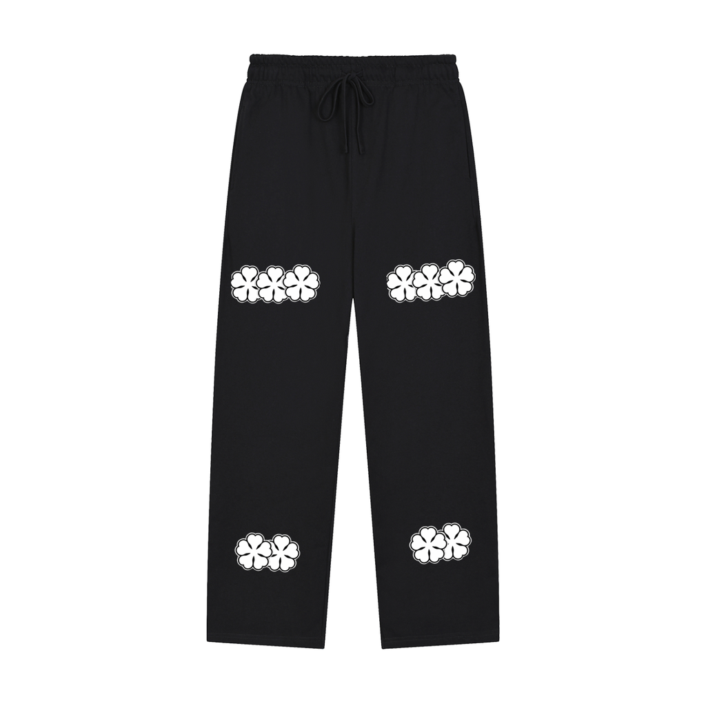 White Clover Straight-Leg Sweatpants